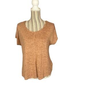 Express Salmon Pink Short Sleeve Blouse Women SZ XS